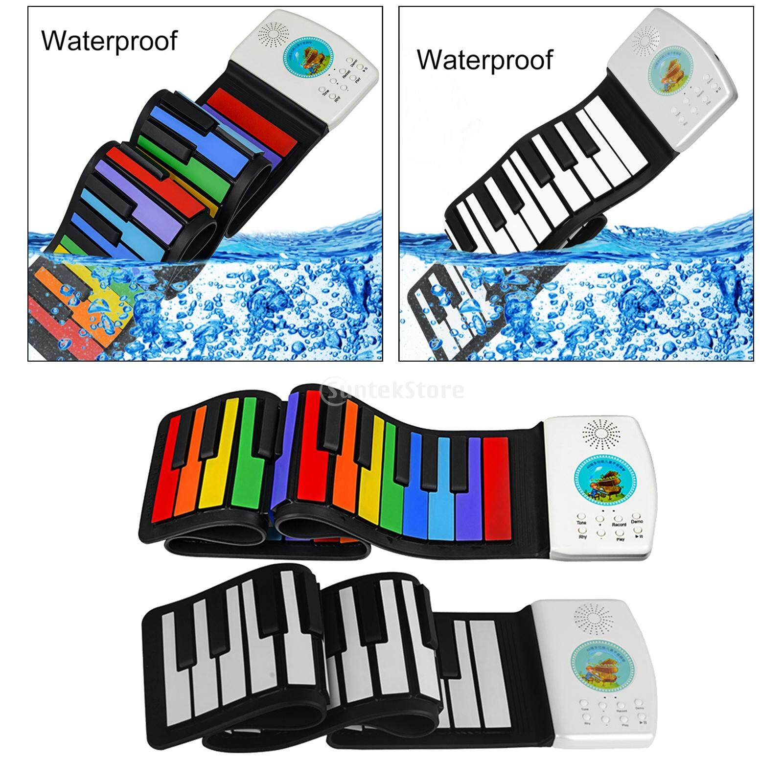 Xách tay 49 phím linh hoạt Piano cuộn gấp Silicone bàn phím điện tử trẻ em