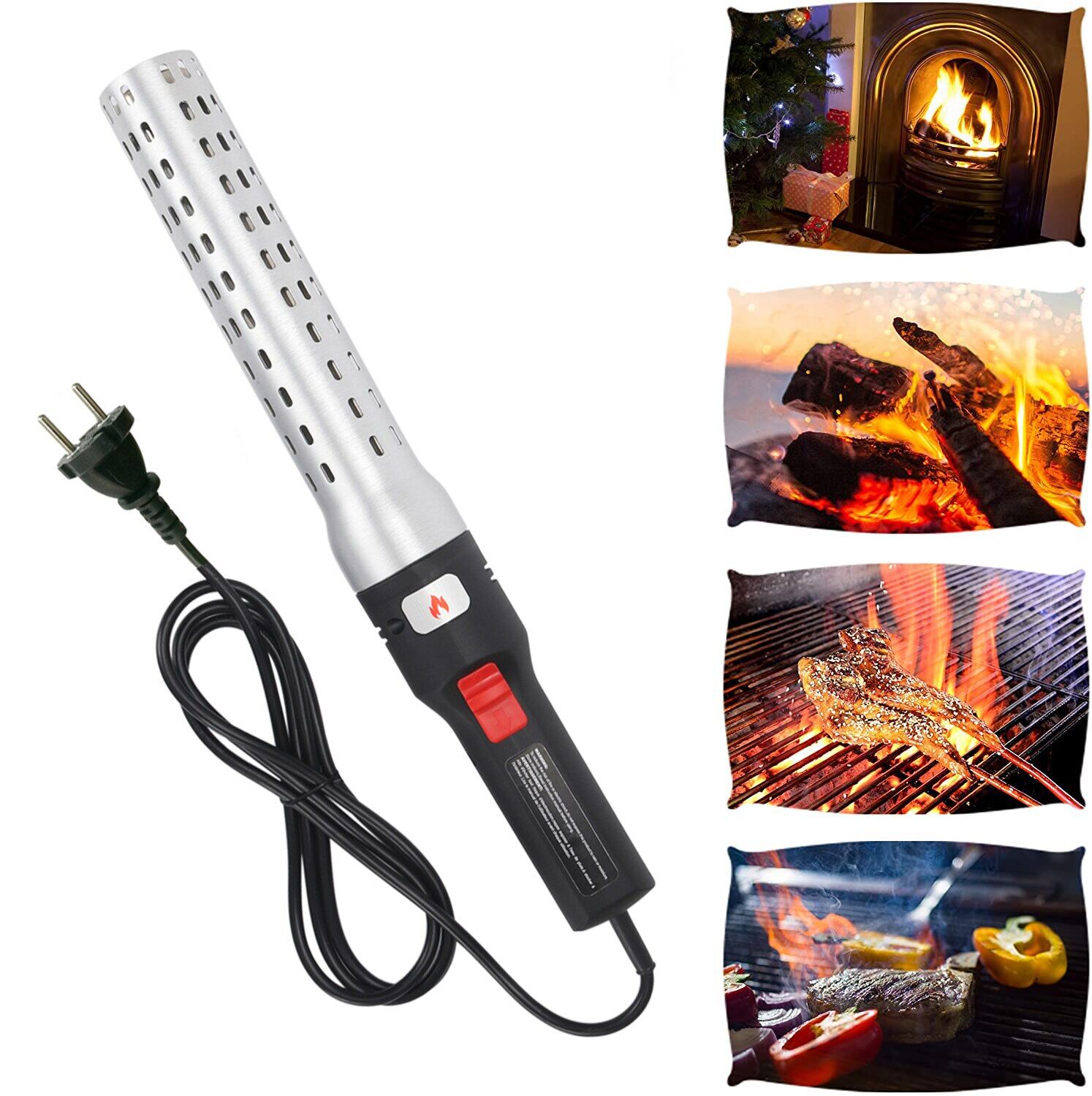 Q Starter than nhẹ hơn điện firelighter cho Kamado nướng thịt nướng cháy essories nhanh chóng đốt cháy Q hút thuốc nướng