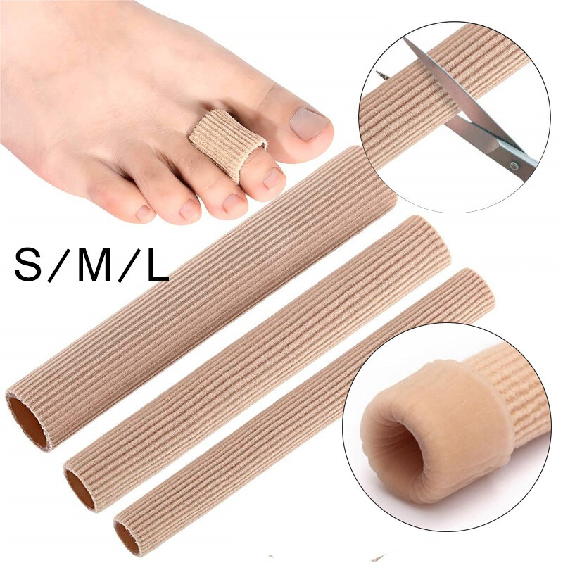1 Chiếc Ống Lót Gel Bọc Ngón Chân Bằng Vải Bảo Vệ Cho Vết Phồng Rộp Ngô Giảm Đau