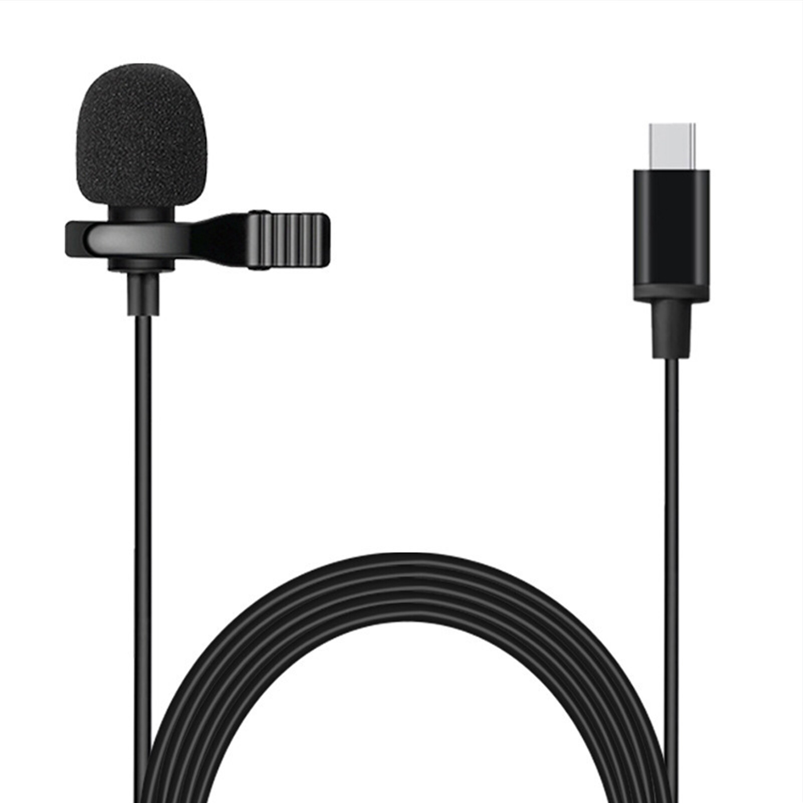 LM Lavalier Microphone Sensitive Lossless Noise Reduction Portable Type-C PC Computer Wired Recording Microphone for Live Show Useful Lapel Microphone ราคา 160 บาท*ส่งฟรี