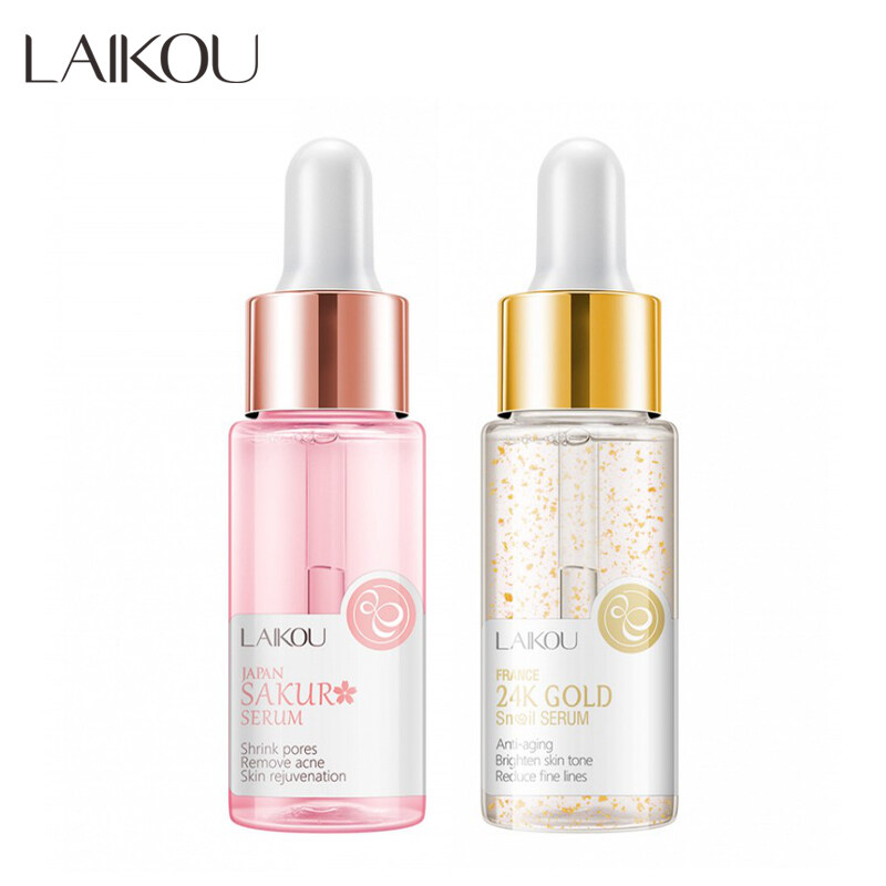 Laikou 2 tinh chất dưỡng da mặt sakura nhật bản tinh chất trẻ hóa chống lão hóa ốc sên vàng 24k