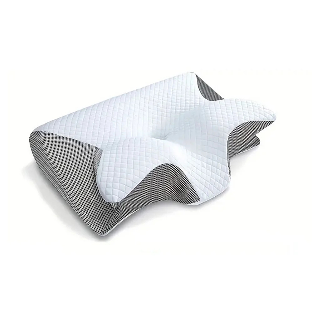 Buzesty Neck Support Butterfly Memory Foam Cervical Pillow Comfortable 2 in 1 Ergonomic Contour Orthopedic Pillow for Neck Pain Contoured Support PillowsNeck Pillow