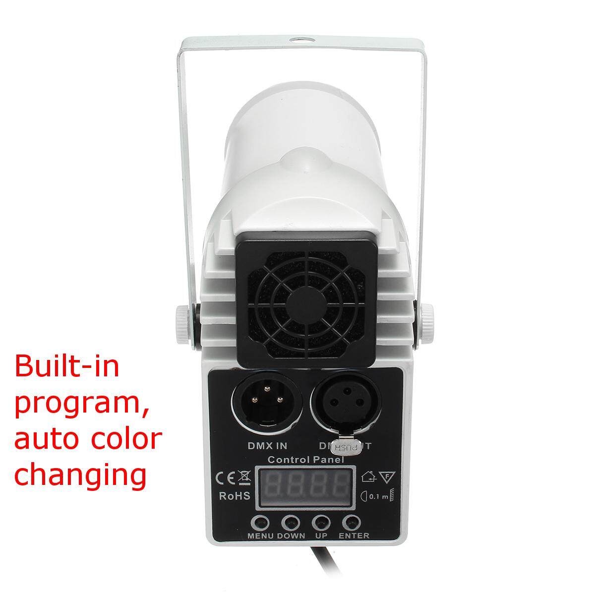 Generic 5W AC90240V Steel Black/White RGBW LED Stage Lighting Pinspot