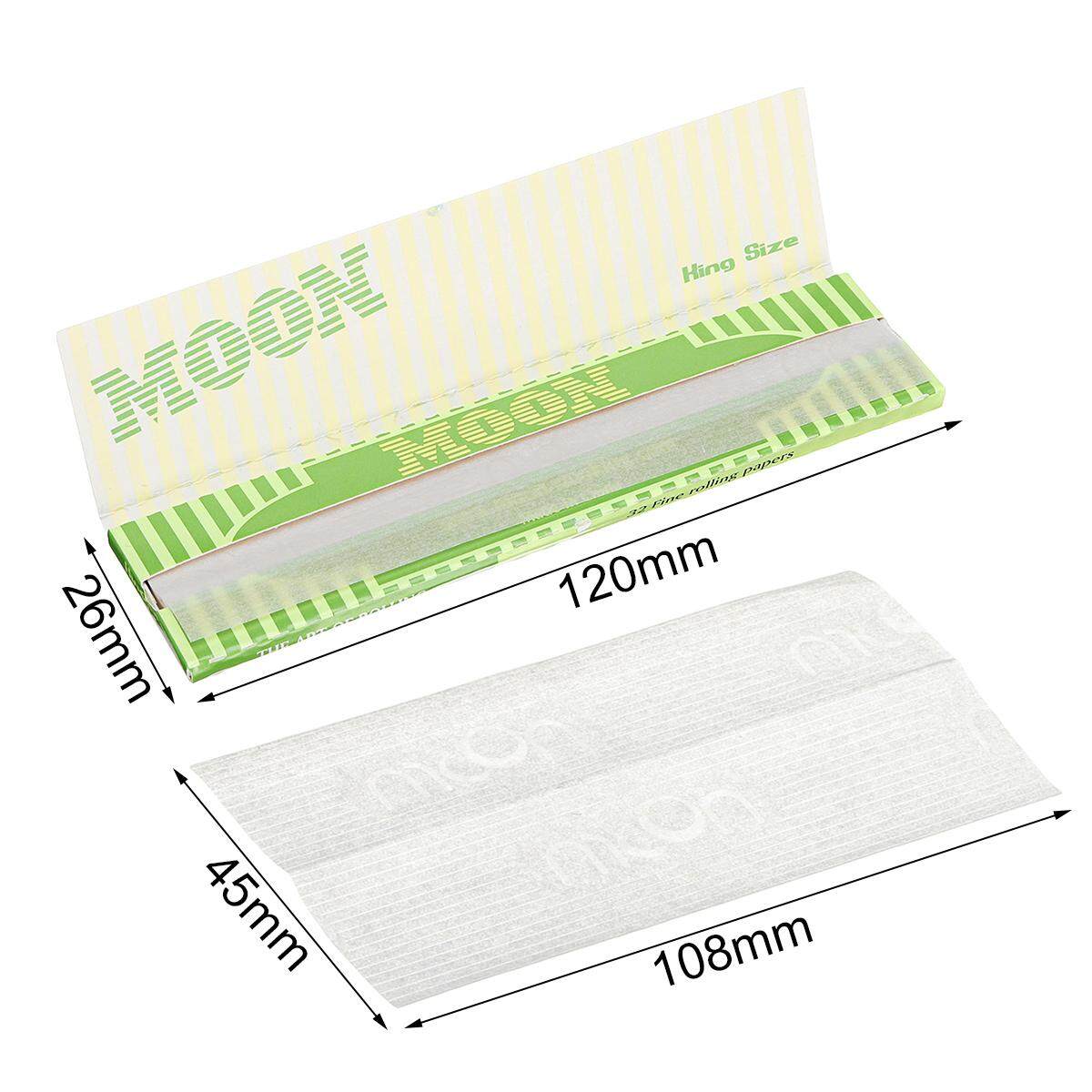 Generic 50 Booklets Moon Hemp Ci Ga Rettes Rolling Papers 108*45mm King