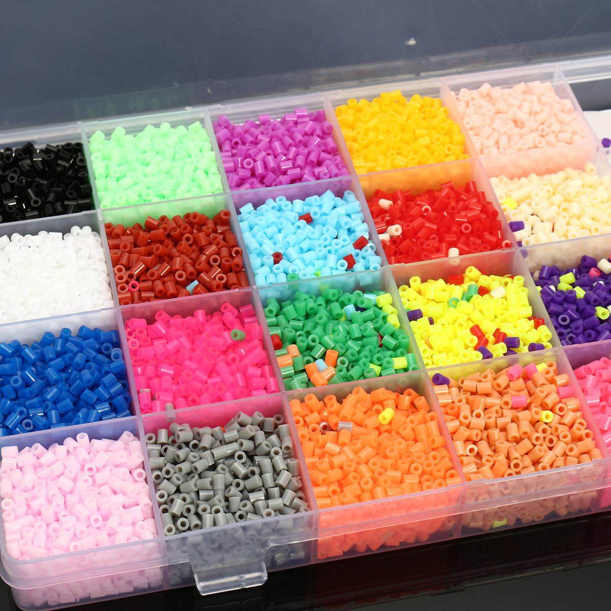 Generic 20 Colors 2.6mm Fuse Perler Hama Beads Refill Pack 3 Pegboards ...