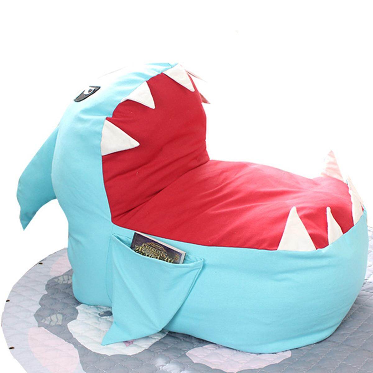 Generic Children Shark Bean Bag Lazy Sofa Kid Baby Gaming Chair With