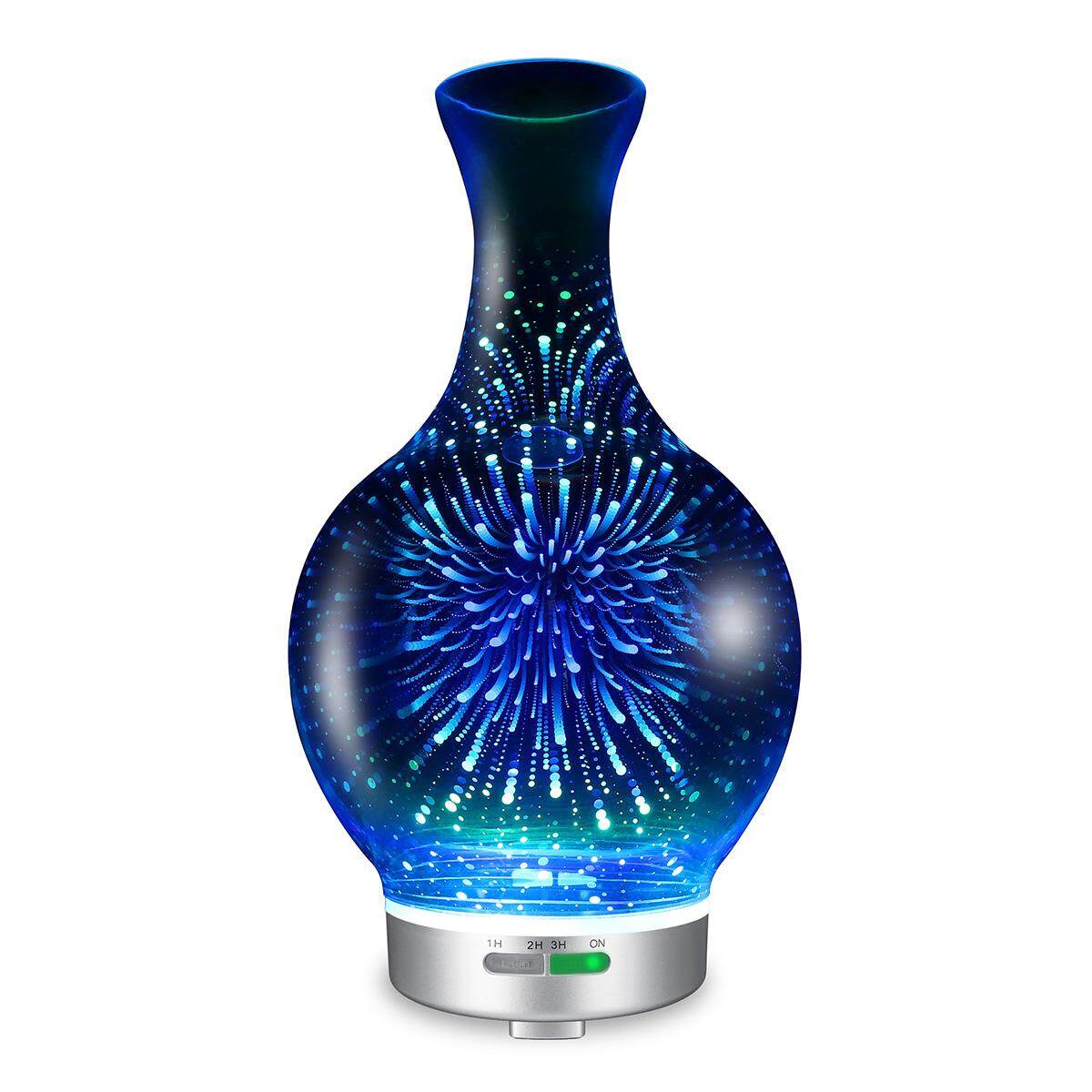 Generic 120ml 3D Glass Air Ultrasonic Humidifier Oil Aroma Diffuser 7