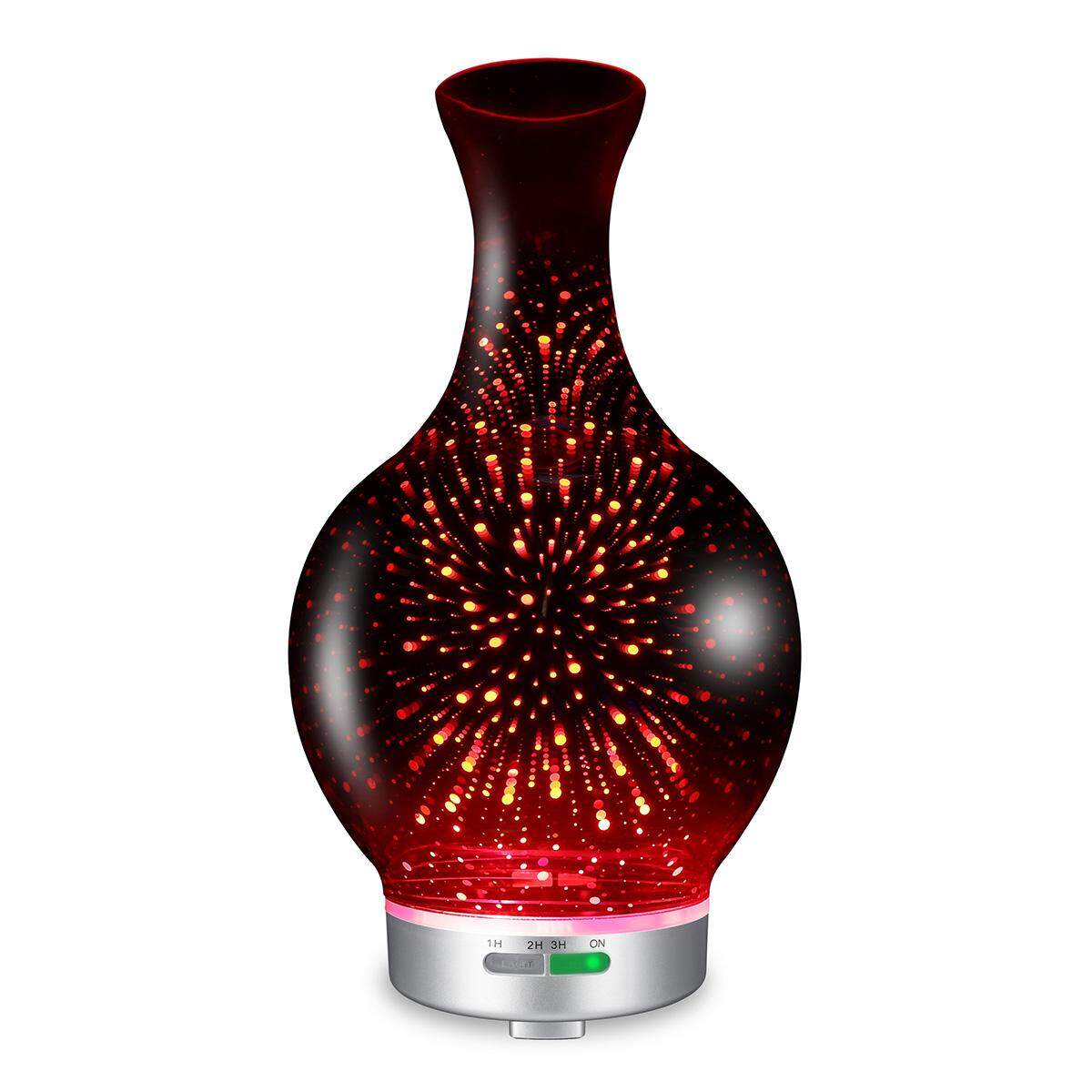 Generic 120ml 3D Glass Air Ultrasonic Humidifier Oil Aroma Diffuser 7