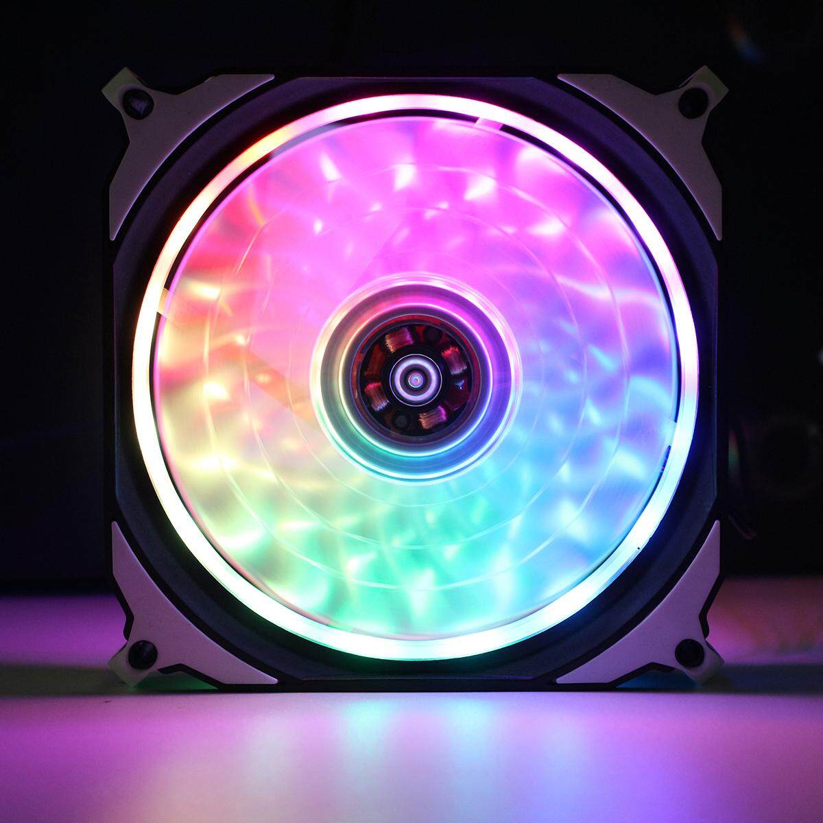 Generic 4 Pack Copper Motor Quiet RGB LED PC Computer Case Cooling Fan With Remote Control