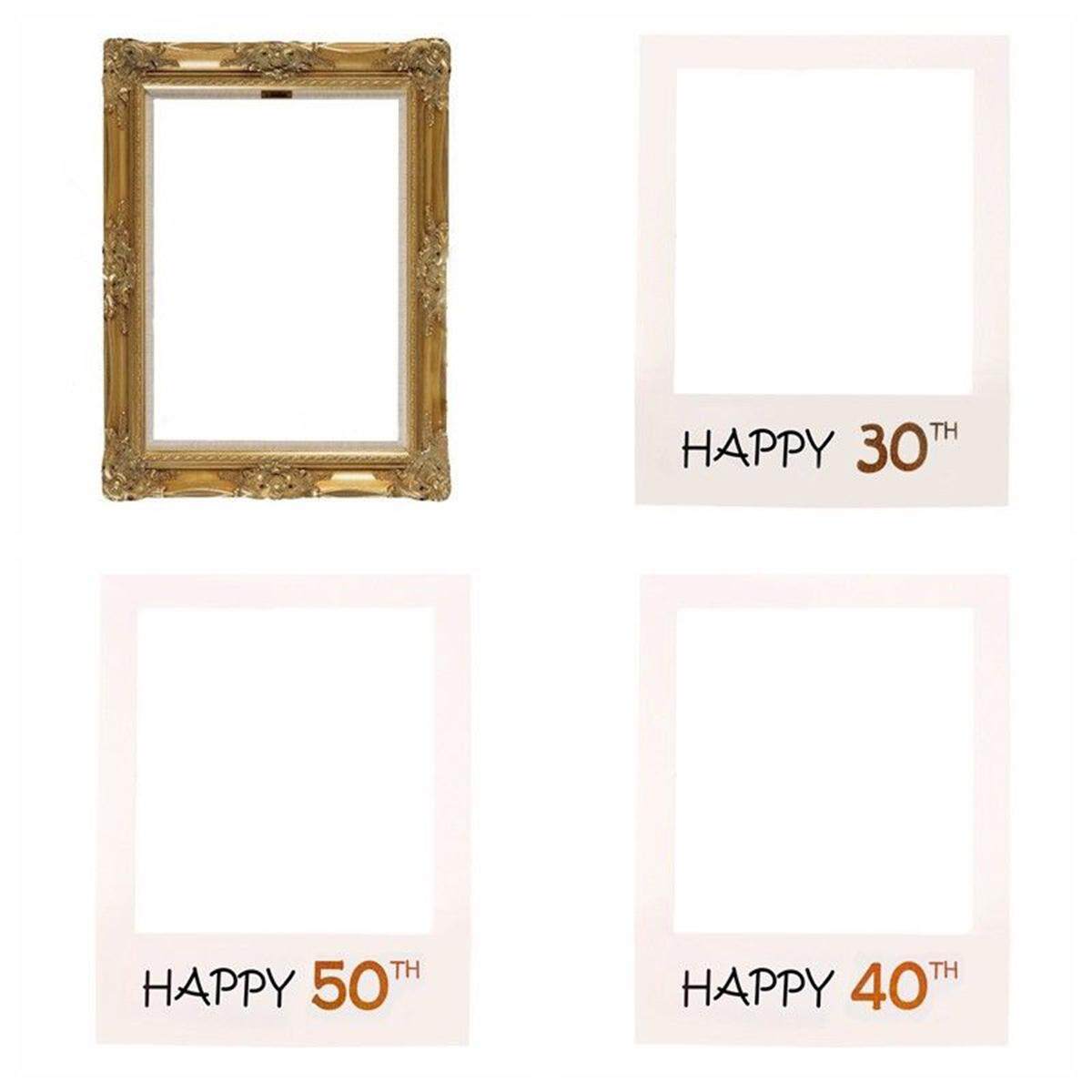Generic 30 40 50th Happy Birthday Photo Booth Props Frame Party Decoration Photography 30th