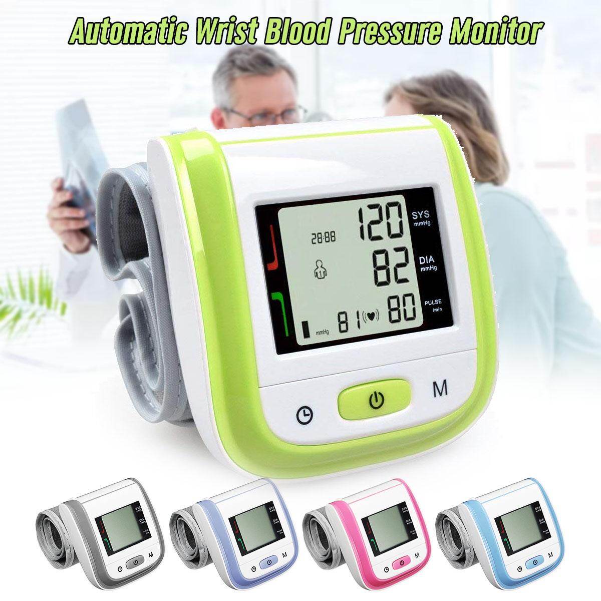 Generic Digital Wrist Heart Beat Meter And Finger Pulse Oximeter Blue