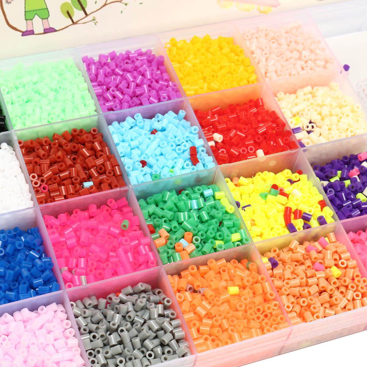 Generic 20 Colors 2.6mm Fuse Perler Hama Beads Refill Pack 3 Pegboards ...