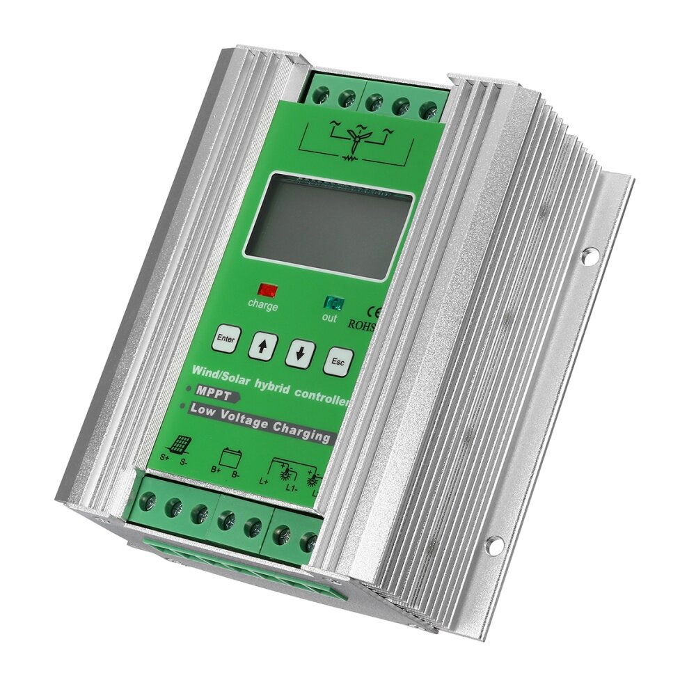 Generic 600W LCD Wind Solar Hybrid Charge Controller 12V/24V MPPT Mode ...