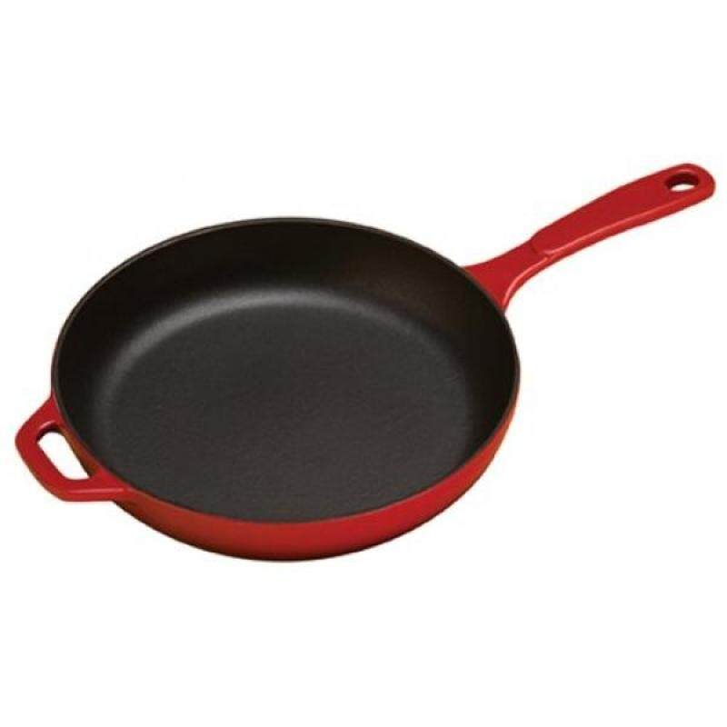 Lodge EC11S43 Enameled Cast Iron Skillet, 11-inch, Red - intl Singapore