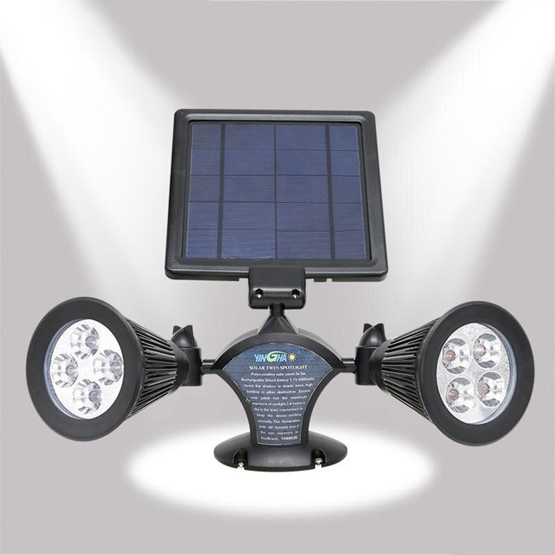 LumiParty SOLAR ขับเคลื่อนกันน้ำหัวสปอตไลท์ 360 องศา Rotatable กลางแจ้งความปลอดภัยสำหรับโรงรถดาดฟ้าลานสวน - นานาชาติ - นานาชาติ