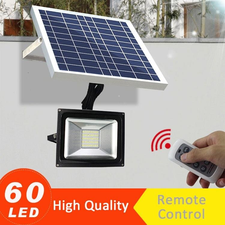 รีโมทควบคุมพลังงานแสงอาทิตย์ฟลัดไลท์มีไฟในตัว/Spotlight, ความปลอดภัยกลางแจ้งกันน้ำ 60 ชิ้น 3528LED สำหรับบ้าน, สวน, สนามหญ้า, สระว่ายน้ำ รีโมทควบคุมพลังงานแสงอาทิตย์ฟลัดไลท์มีไฟในตัว/Spotlight, ความปลอดภัยกลางแจ้งกันน้ำ 60 ชิ้น 3528LED สำหรับบ้าน, สวน, สนามหญ้า, สระว่ายน้ำ