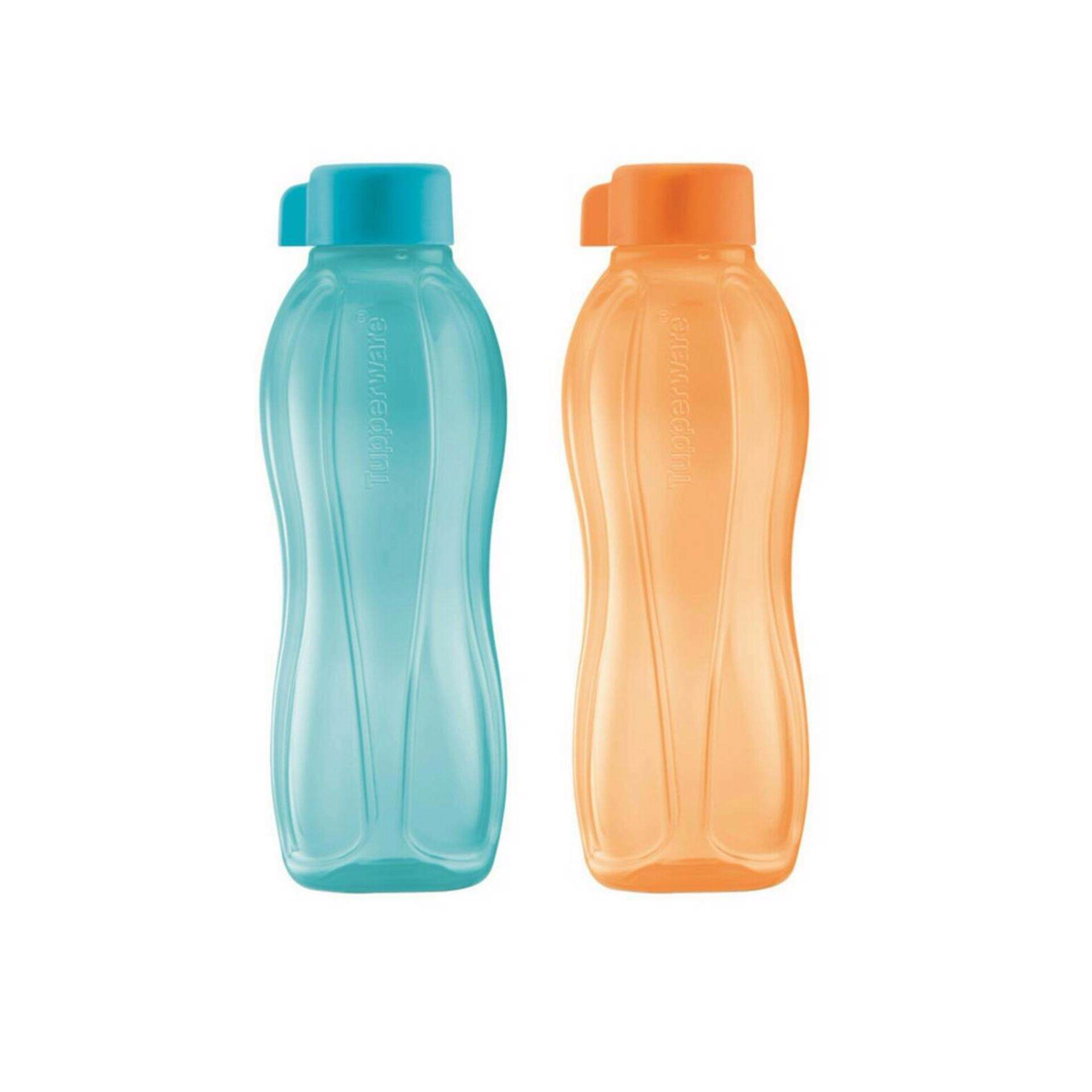 Tupperware Eco Bottle (2) 500ml - Cool Aqua & Mango