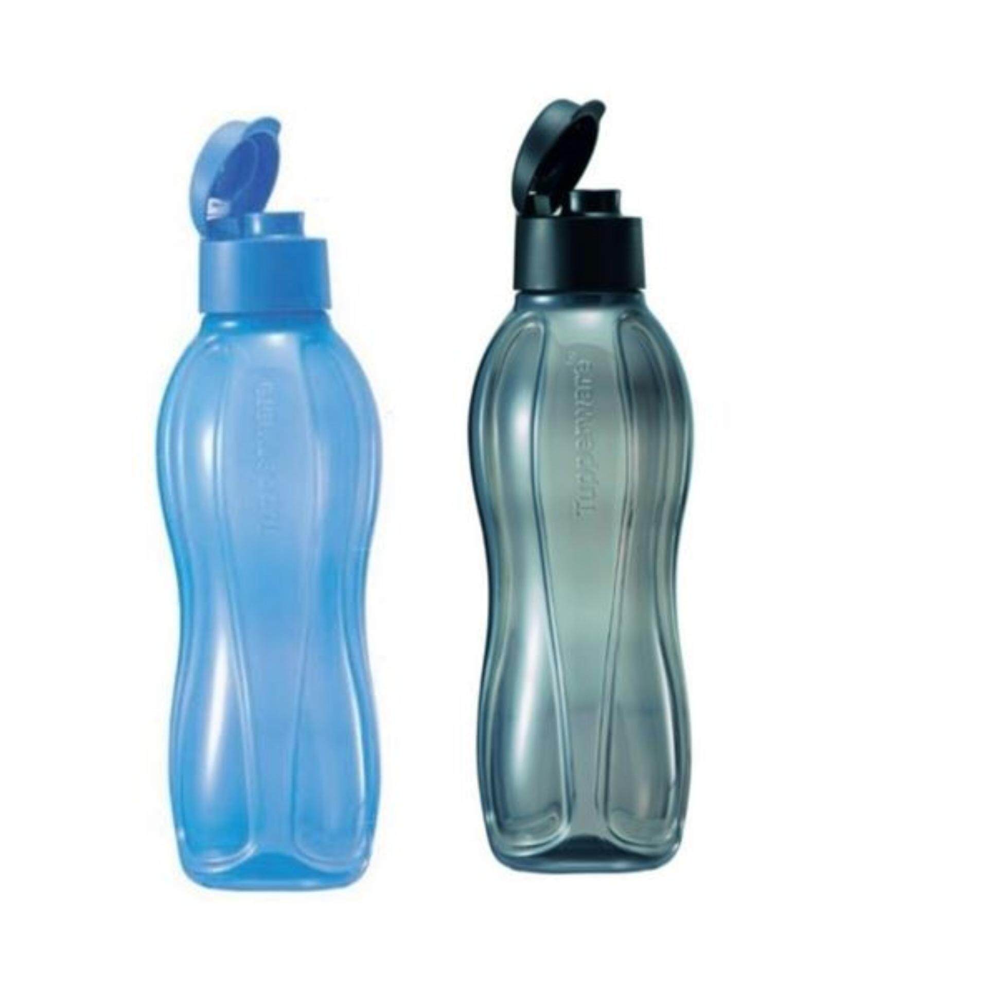 Tupperware Eco Bottle Flip Top (2) 1.0 L (Blue & Black)