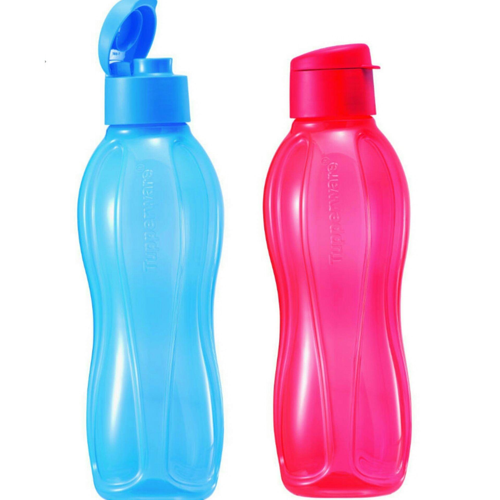 Tupperware Eco Bottle Flip Top (2) 1.0 L (Red & Blue)