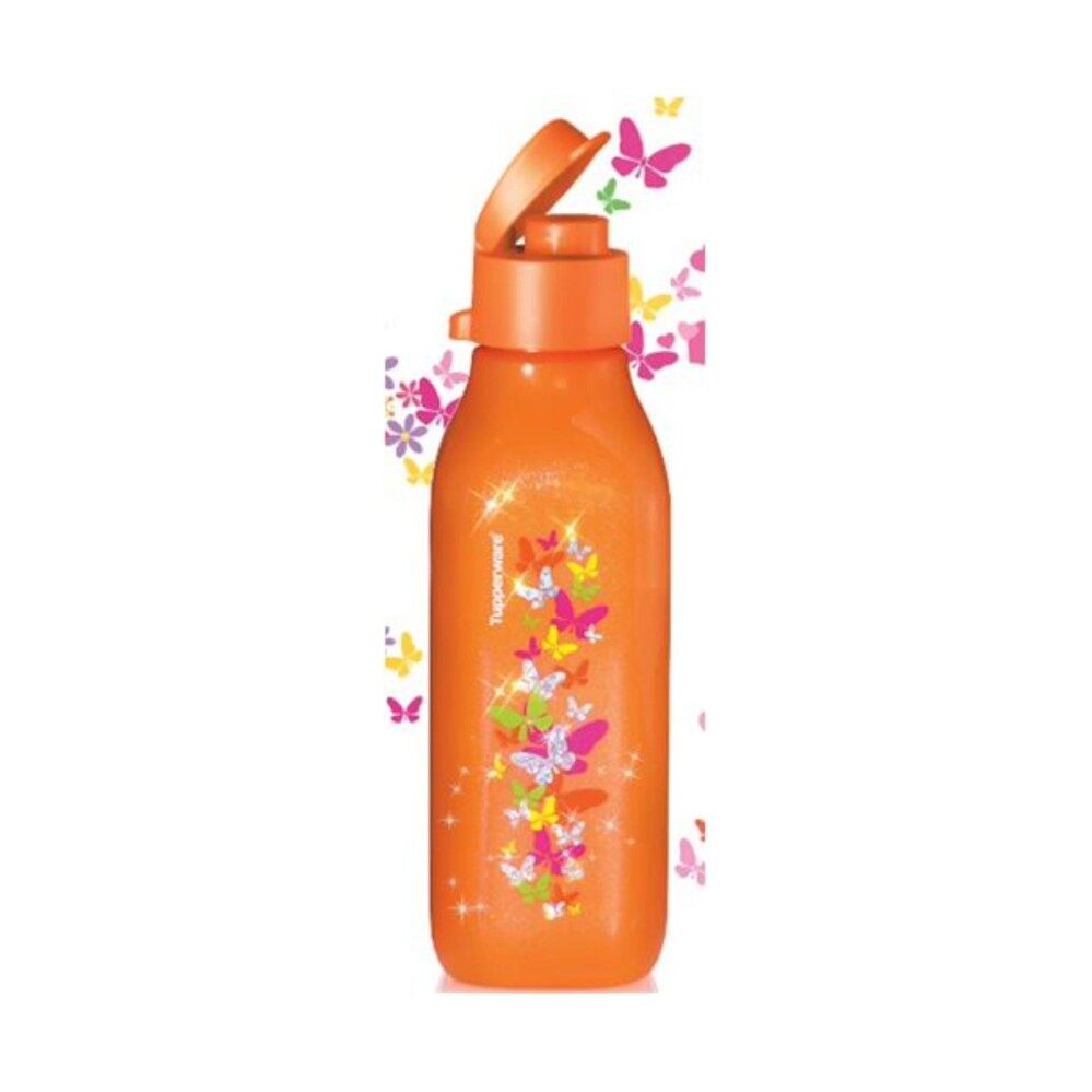 Tupperware Sparkle Square Eco Bottle (1) 500ml - Orange