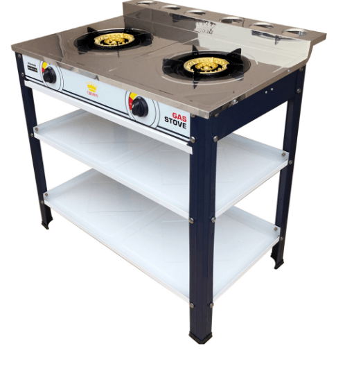 CROWN เตาแก๊สชั้น หัวคู่ (หน้าสเตนเลส) SGI-06C1- BLU สีน้ำเงิน ราคา 2,244 บาท*ส่งฟรี