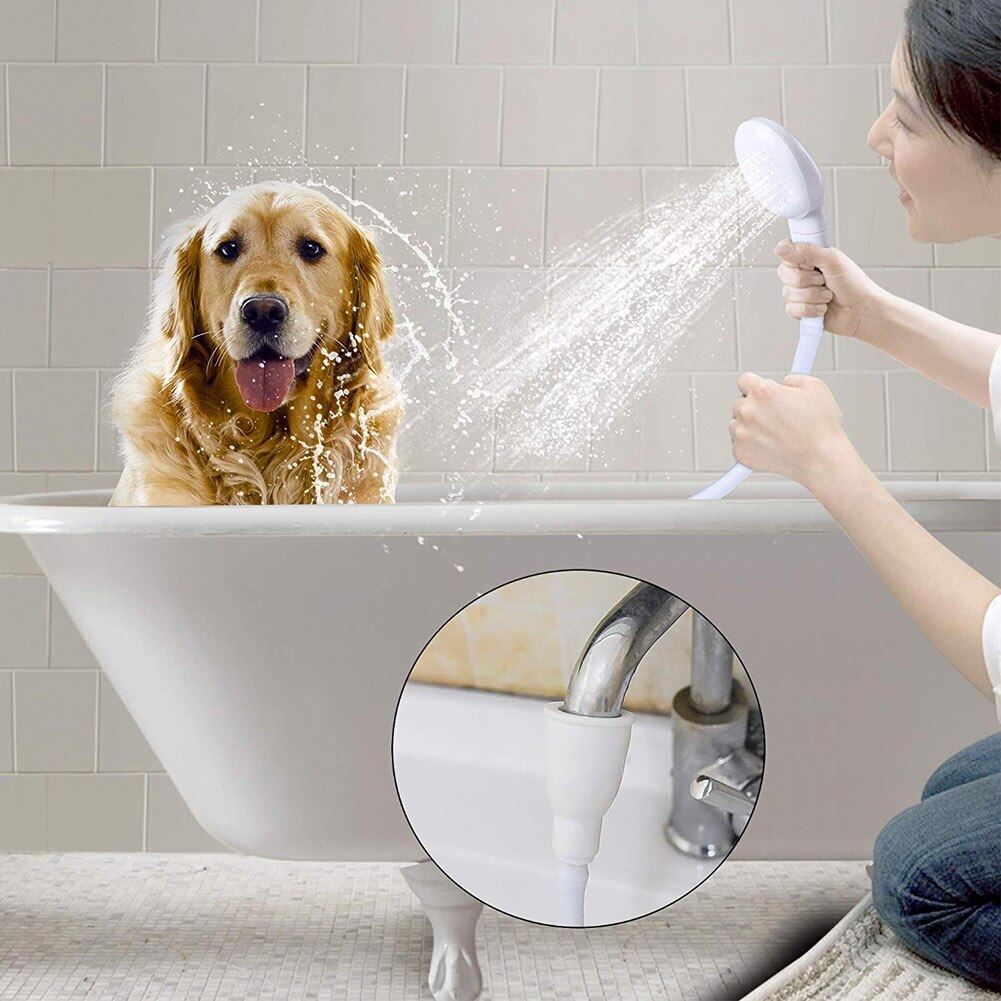 1 vòi xịt nước cho thú cưng trượt trên vòi xách tay Đầu vòi sen Dog phun