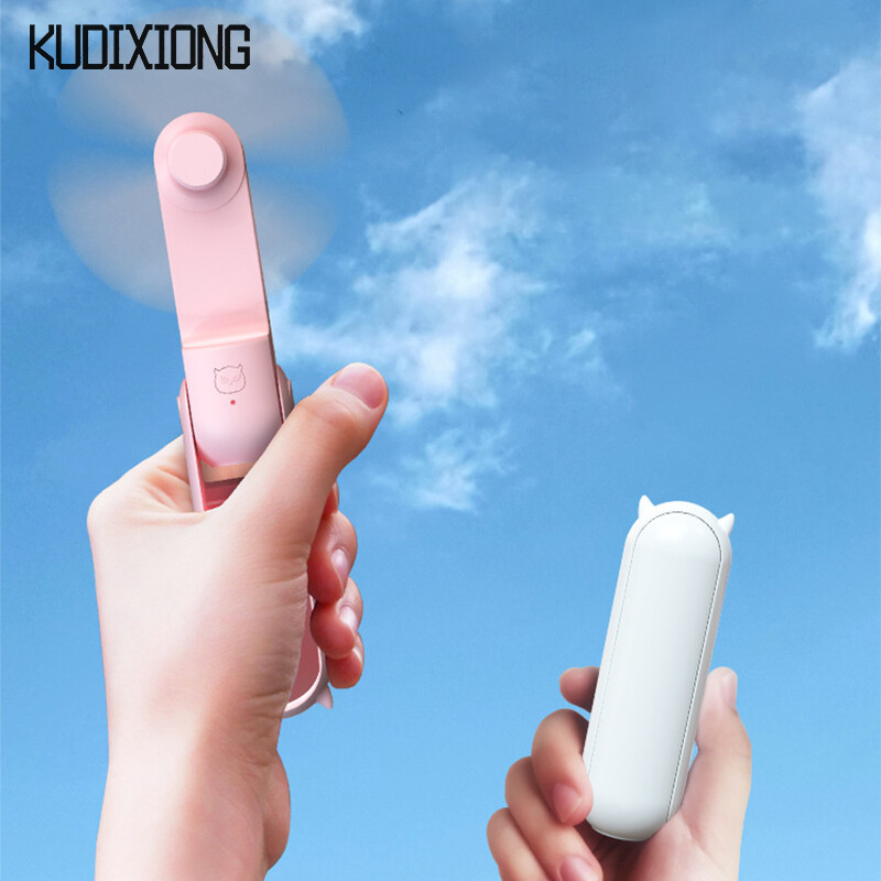 Kudixiong quạt mini sạc usb quạt nhỏ cầm tay gấp gọn di động ngoài trời