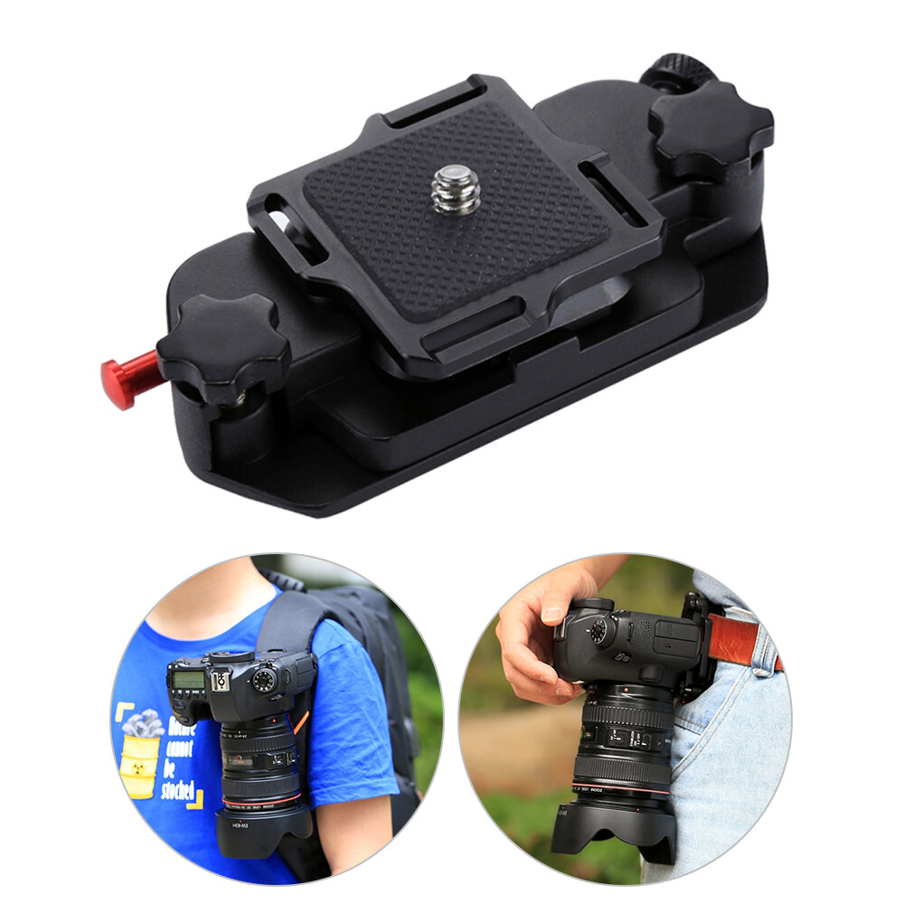 Kẹp Máy Ảnh PULUZ Bao Da Đeo Thắt Lưng Máy Ảnh Giá Treo Kẹp Thắt Lưng Kẹp Tháo Nhanh Bằng Hợp Kim Nhôm Có Tấm, Vít 1/4 Inch Dành Cho Máy Ảnh Kỹ Thuật Số DV DSLR