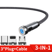 VAORLO 540 Rotate Magnetic Cable Fast Charging Magnet Charger Cord Micro USB Type C Cable Mobile Phone Wire Compatible With iPhone For Samsung Xiaomi Realme