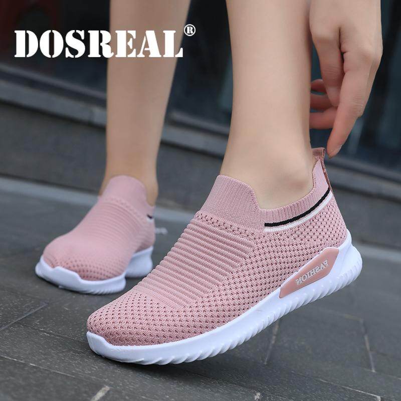 Dosreal Nữ Chắc Chắn Bằng Màu Giày Sneakers Thời Trang Hoang Dã Ngoài Trời Casual Nữ Cỡ Lớn 36-41