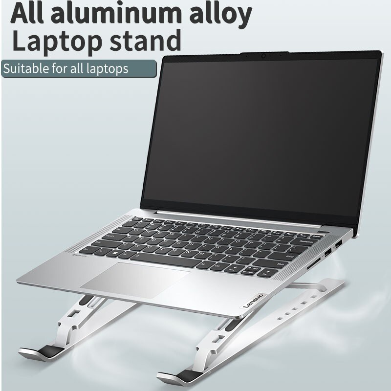 laptop stand laptop accessories laptop stand holder Laptop Stand Adjustable Aluminum Foldable Laptop Stand Radiator Six Speed Adjustment 360 °Rotation Folding Portable Laptop Stand is Suitable for All Laptop