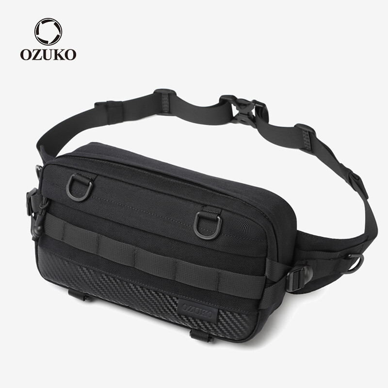 OZUKO Men Waist Pouch Bag Tactical Waterproof Crossbody Bags Molle