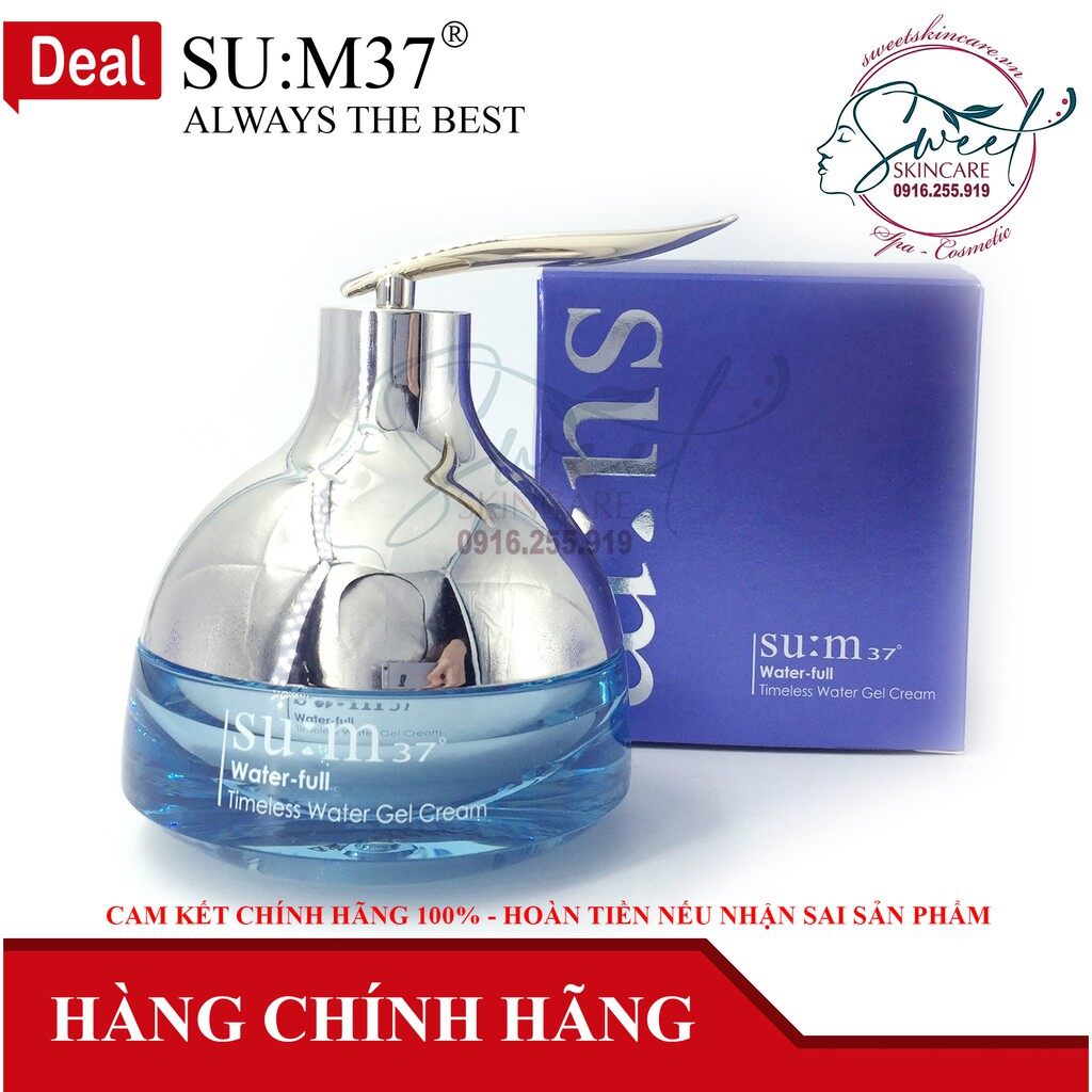 Kem dưỡng ẩm da dầu mụn Su:m37 Water-full Timeless Moisturizing Cream