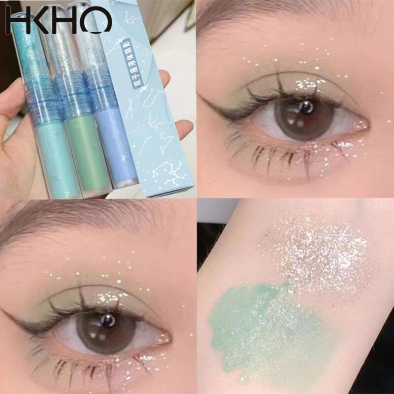 Hkho phấn mắt dạng lỏng hai đầu phấn mắt ngọc trai lấp lánh nhũ lì phấn mắt lấp lánh sâu tằm