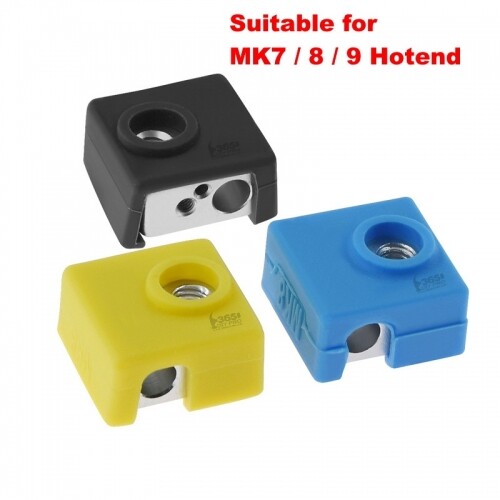 3D Printer Heater Block Silicone Sock Extruder Case Cover MK7/MK8/MK9 Nozzle Hotend for Creality CR-10,10S,Ender 3,Anet A8