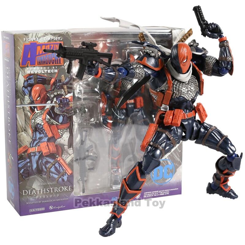 Amazing yamaguchi revoltech series no 011 deathstroke mô hình hành động pvc búp bê sưu tập đồ chơi búp bê
