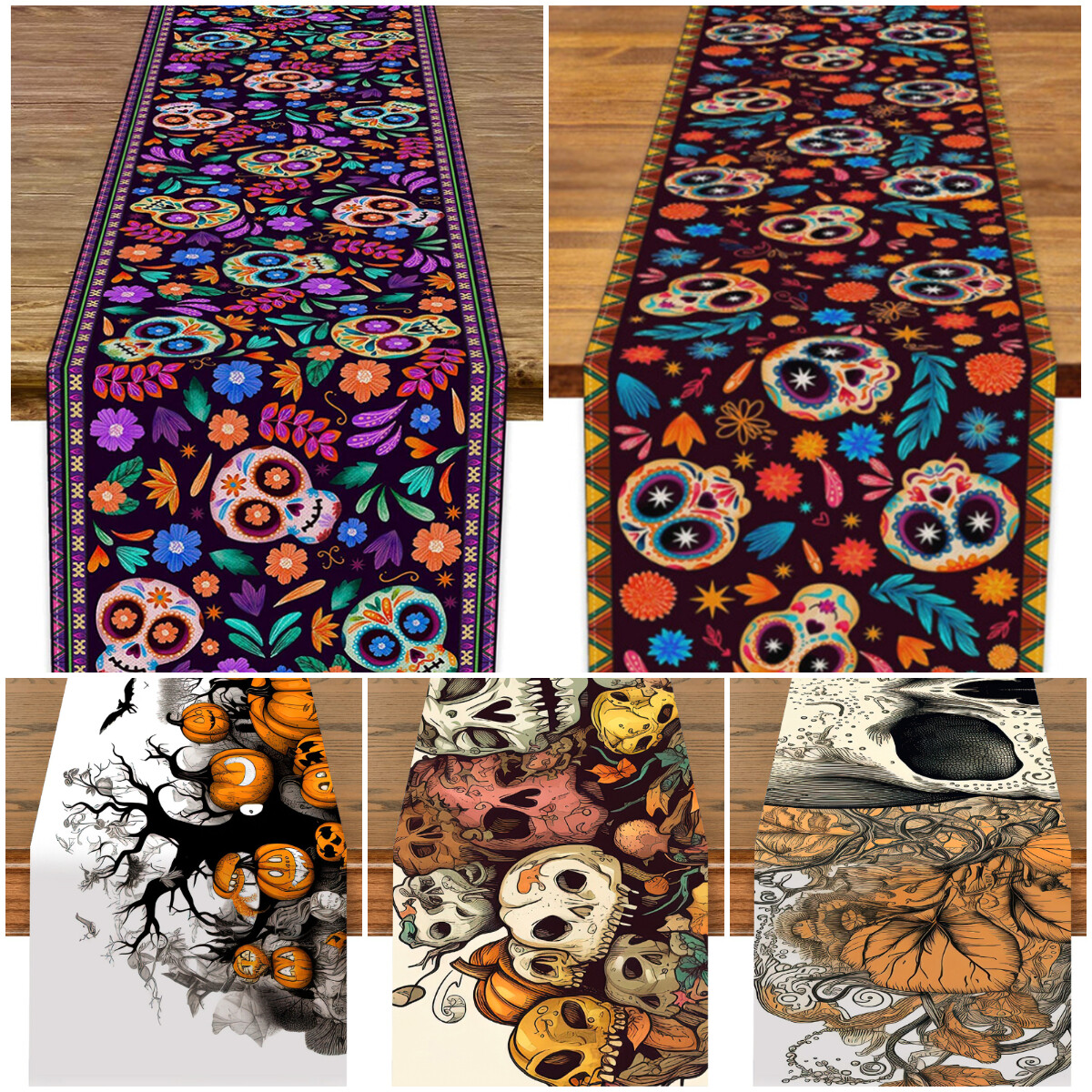 Decor Dining Table Dining Table Runner Dining Home Kitchen Day Of The Dead Skull Table Mat Table Mat