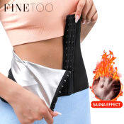 FINETOO Plus Size Waist Trainer Belt - Slimming Body Shaper