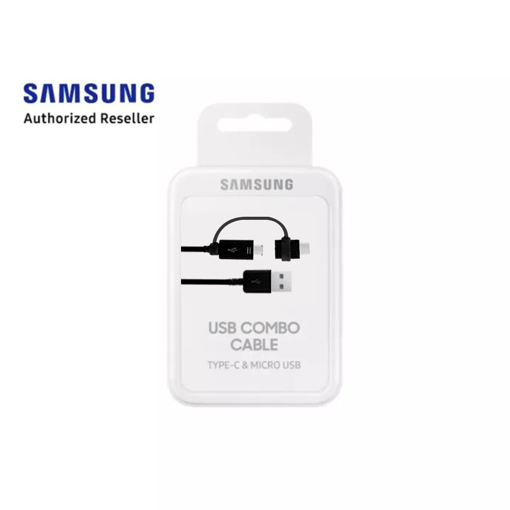 Original SAMSUNG MICRO USB COMBO CABLE ( TYPE C + microUSB ) support fast charge