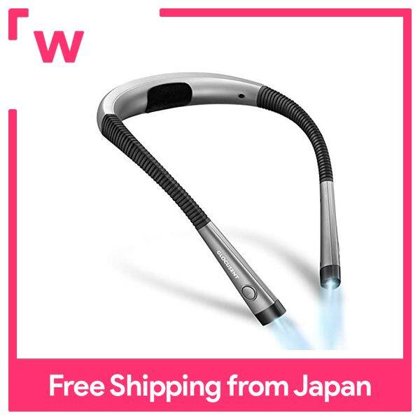 Glocusent đèn đeo cổ đèn đọc sách đèn led 3 loại nhiệt độ màu 6 bước làm mờ cánh tay miễn phí gắn cổ usb có thể sạc lại đọc sách màu xám để phòng chống thiên tai trong trường hợp mất điện
