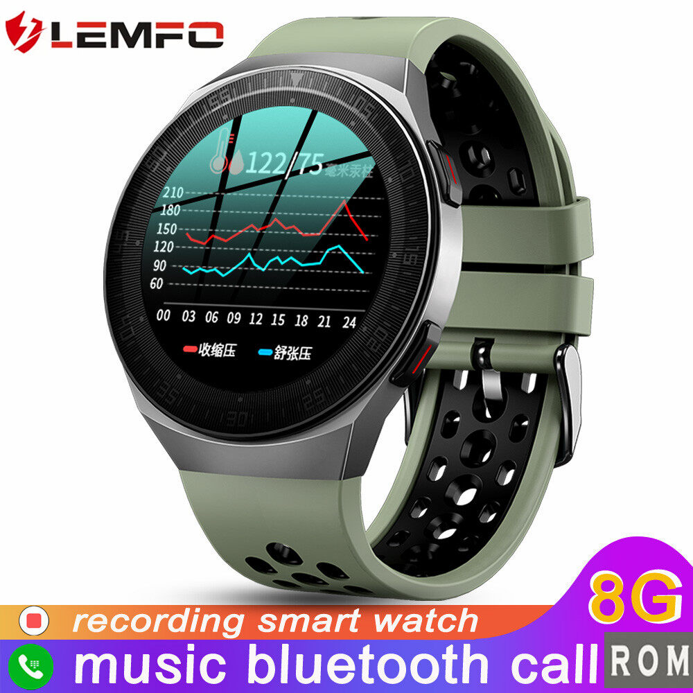 Đồng hồ thông minh âm nhạc LEMFO MT3 Thẻ nhớ 8G Bluetooth Chức năng ghi âm cuộc gọi Thông tin nhắc nhở Đồng hồ thông minh thể thao Vòng đeo tay cho nam Android IOS