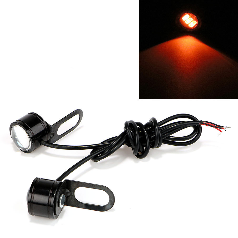 Xe Máy Đèn Sương Mù Đèn Chạy Ban Ngày DRL 2 Chiếc Gương Chiếu Hậu Tạo Kiểu Xe Hơi DC 12V Mắt Đại Bàng Siêu Sáng Đèn LED Lùi Dự Phòng Đuôi Đèn