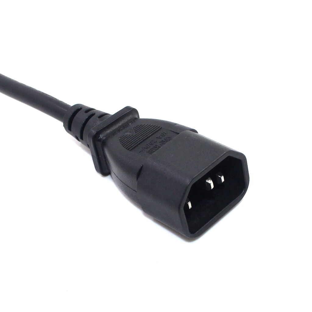 IEC 320 C14 Male To C13 Female Plug PDU/UPS Extension Cord Connector Up ...