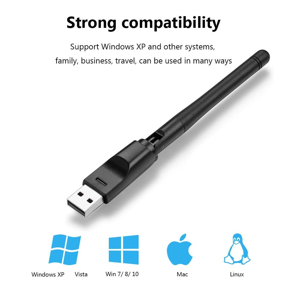 Sản phẩm bán chạy 150Mbps mt7601 các mạng không dây USB mini Bộ điều hợp Wi-fi LAN Wi-Fi Receiver Dongle Antenna 802.11 B/g/n cho PC cửa sổ