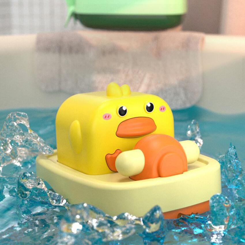 Đồ chơi cho bé khi tắm tắm đồng hồ bơi trẻ em chơi du thuyền nước vịt vàng