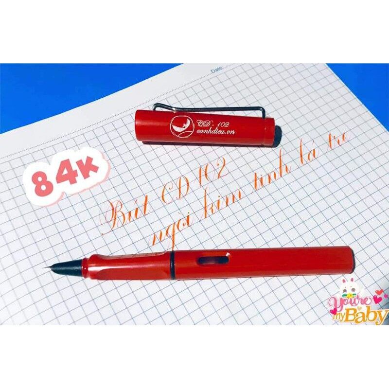 Bút máy ngòi kim tinh lá tre CD 102 (thanh đậm tốt)