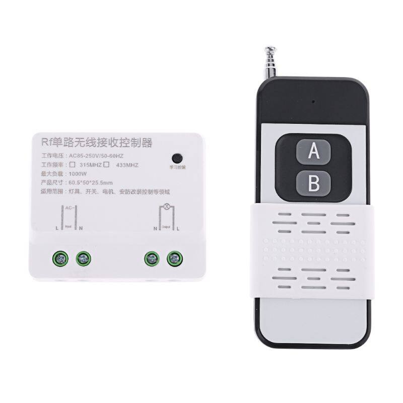 Điều khiển từ xa không dây 2 kênh công tắc đèn đơn bộ điều khiển kỹ thuật số bộ thu phát, 433mhz
