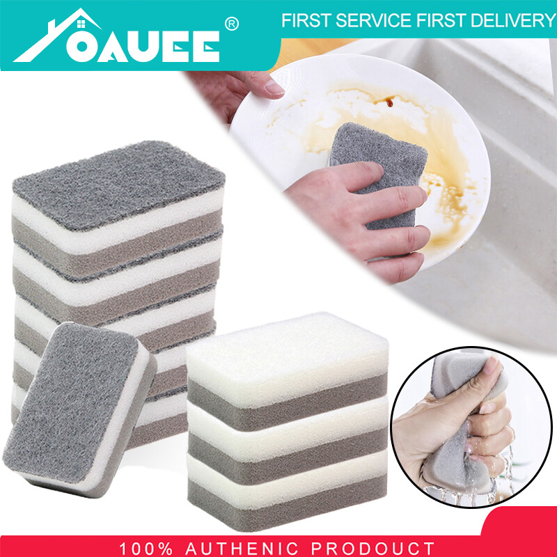 Nhà bếp thanh dụng cụ dọn vệ sinh đặt nhà hai mặt miếng bọt biển vệ sinh miếng cọ rửa miếng bọt rửa chén bát dụng cụ vệ sinh gia đình