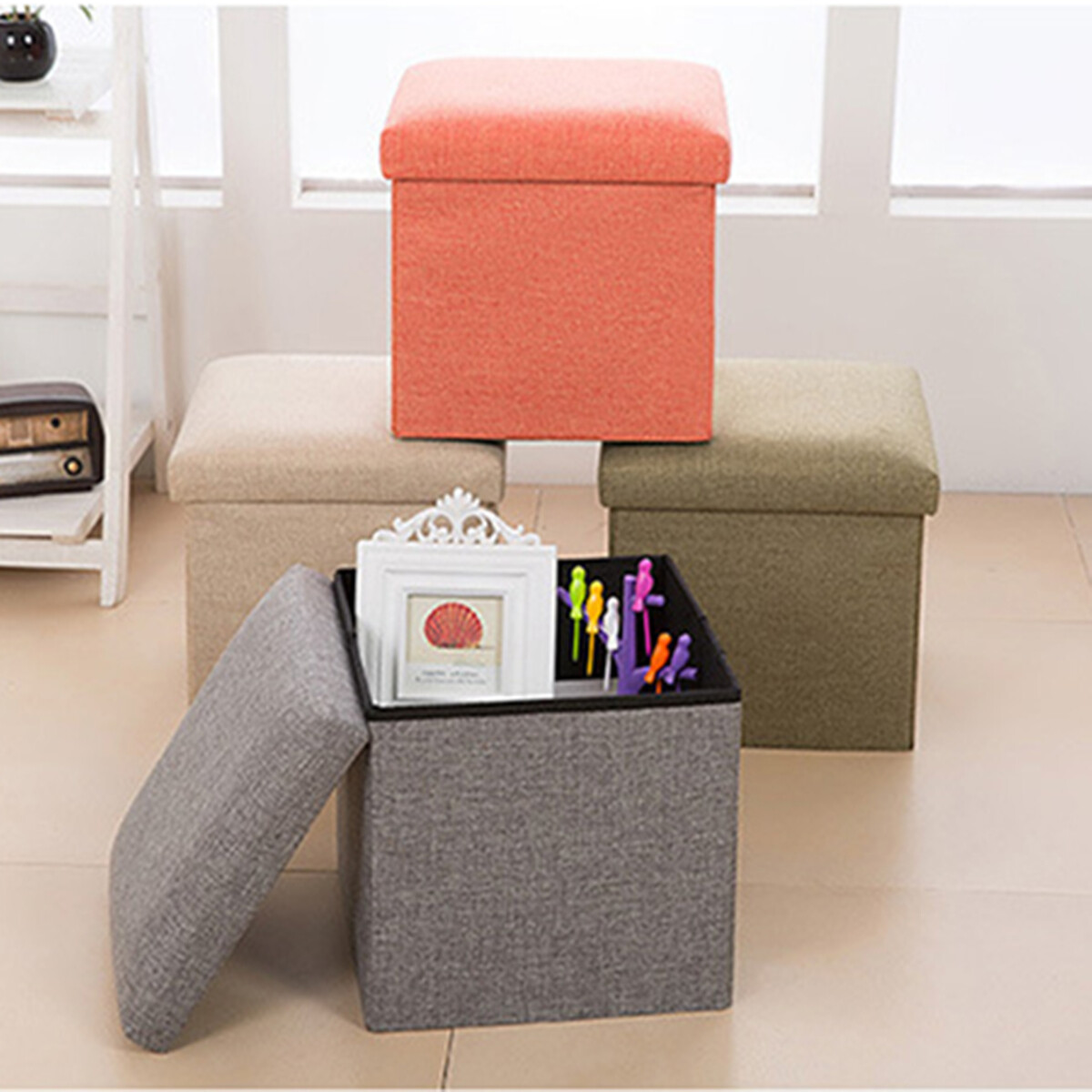 Hộp Đựng Đồ Ngực Ghế Ngồi Có Ghế Kê 15 Inch Có Thể Gập Lại Đựng Đồ Lớn