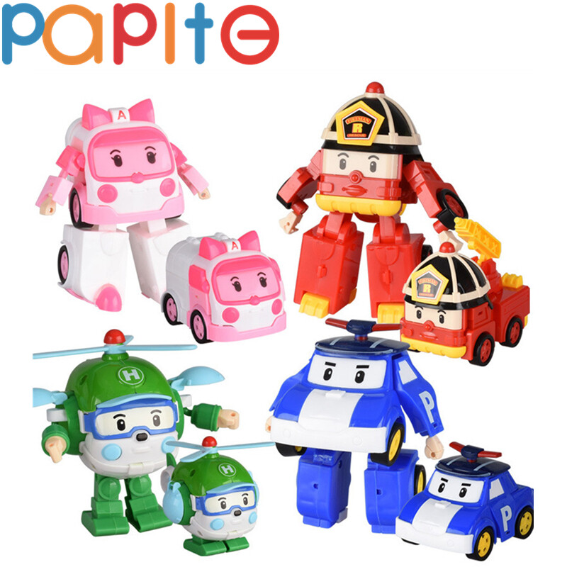 Mô Hình Robot Đồ Chơi Robocar Poli Hàn Quốc Cho Bé Trai, Mô Hình Hành Động Robot Biến Hình Cho Đội Cứu Hộ